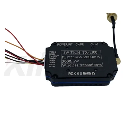 Transmisor de vídeo FPV de 1,3 Ghz, 20 km, transmisión inalámbrica analógica de 5W VTX y VRX de 32 canales