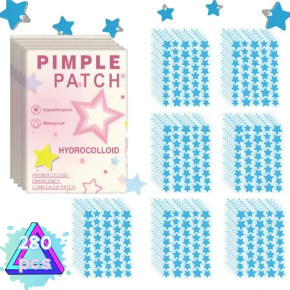 280 piezas de parches multicolores para el acné, parches para el acné facial, parches corrector para el acné y parches para espinillas, ultrafinos
