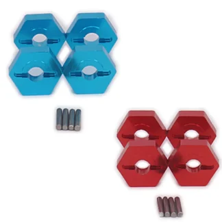 4 Uds llanta de rueda de Metal unidad hexagonal 4mm rueda hexagonal adaptador de 12mm para Traxxas 1/16 e-revo Slash 4WD Summit Rc piezas de mejora de coche