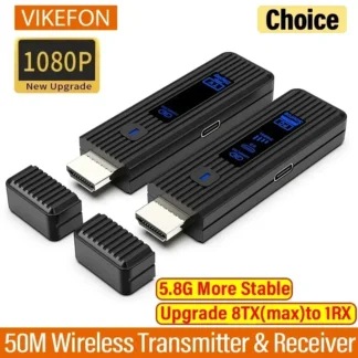 Receptor y transmisor inalámbrico de vídeo Compatible con HDMI, Plug & Play de 150 pies, 5,8G, 1080P, transmisión de PC/portátil/TV-Box para Monitor/proyector