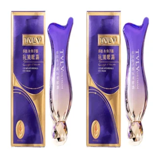 Crema de ojos de masaje antiarrugas, Caviar polipéptido, 2 piezas, para levantar, apretar y desvanecer líneas finas y ojeras, cuidado ocular