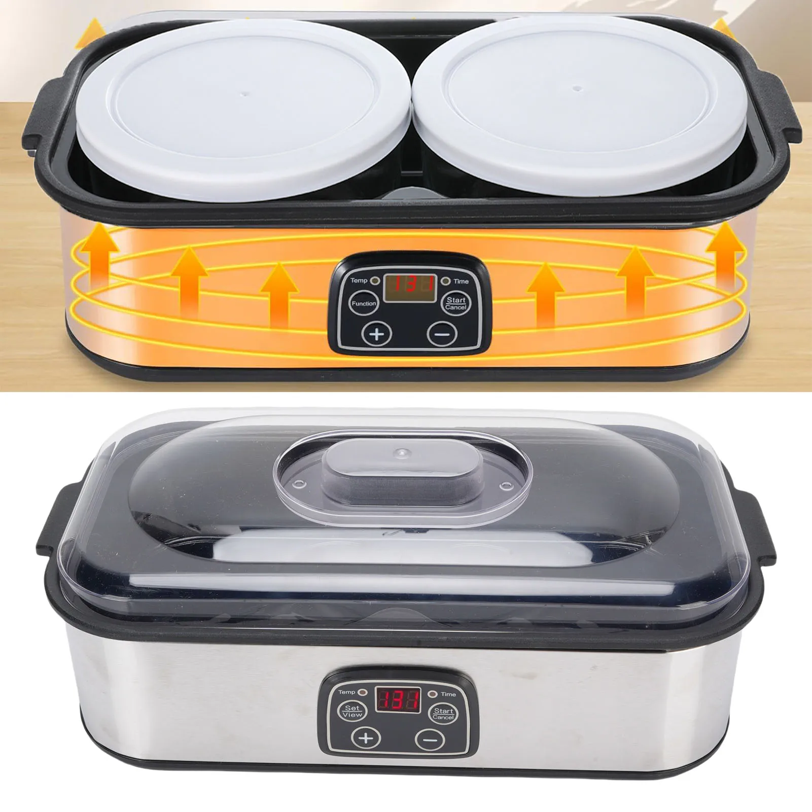 Yogurtera eléctrica, yogurtera de gran capacidad de 2L, Control automático de temperatura, temporizador de 0-48 horas, máquina para hacer yogur Digital