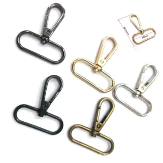 Hebillas de correa para bolsos de Metal, 5 uds., cierre de langosta, mosquetón, correas, cinturón, ganchos giratorios, llavero DIY, accesorios para bolsos