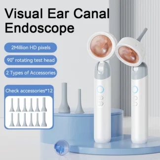 Cámara Visual para la oreja, endoscopio inalámbrico con pantalla IPS de 1,38 pulgadas, cámara HD de 1080P, herramientas de limpieza de cera para los oídos, toma de imagen, vídeo, inspección del oído