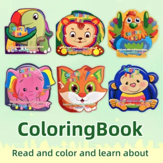 Libro para colorear para niños de 3 a 6 años, bonitas formas de animales, promueve la creatividad y la imaginación, pintura, regalos educativos