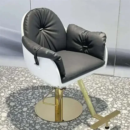 Silla de peluquero cómoda profesional, reposabrazos Premium de moda, silla avanzada, cojín ajustable, muebles de salón minimalistas