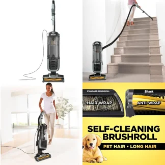 Aspiradora vertical con rodillo de cepillo autolimpiante Pet Pro, tecnología Zero-M, gris peltre metálico, durabilidad duradera