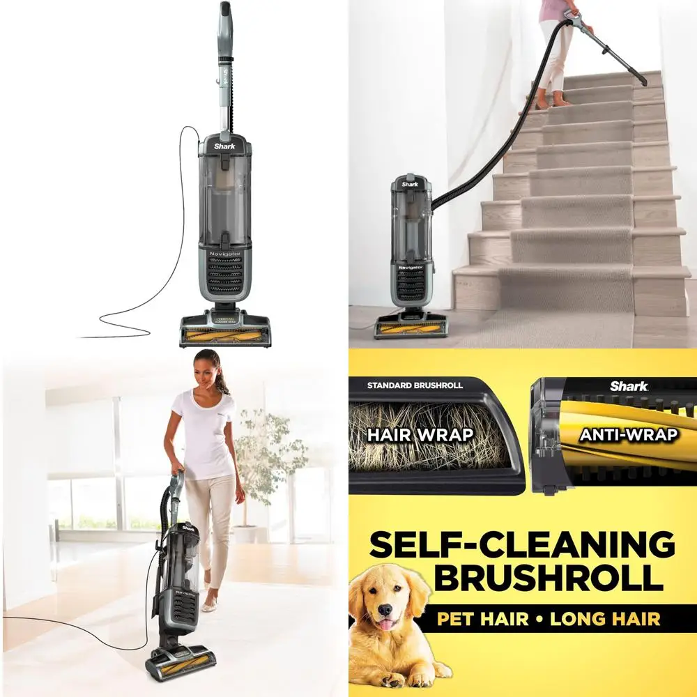 Aspiradora vertical con rodillo de cepillo autolimpiante Pet Pro, tecnología Zero-M, gris peltre metálico, durabilidad duradera