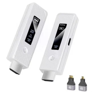 Transmisor y receptor Compatible con ABSQ-Wireless pantalla LED 1080P HD extensor 50M para Monitor de PC proyector TV