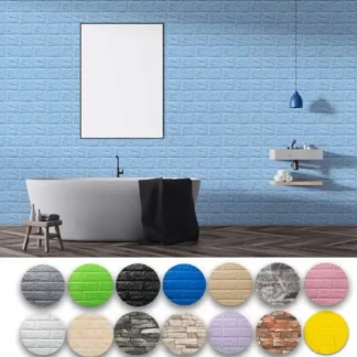Pegatinas de pared de espuma 3D autoadhesivas, Panel de pegatinas de ladrillo, decoración del hogar, sala de estar, dormitorio, baño, papel tapiz impermeable