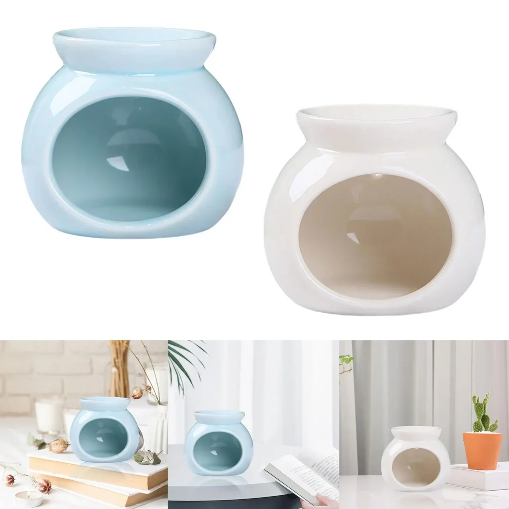 Quemador de aceite esencial de porcelana, quemador de cera perfumada, Mini portavelas, artesanías de cerámica, difusor de aromaterapia, decoración del hogar