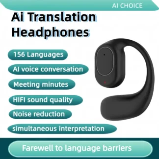 Auriculares TWS Bluetooth con traducción AI, cascos en tiempo Real, Bluetooth 5,4 156 idiomas para viajes, aprendizaje de negocios para iphone