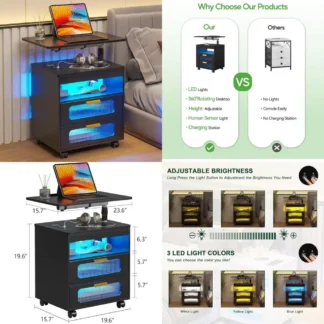 Cómoda de 14 cajones, cómoda alta para dormitorio, cómoda y cómoda de dormitorio grande, estructura de metal resistente y tapa de madera, fácil de