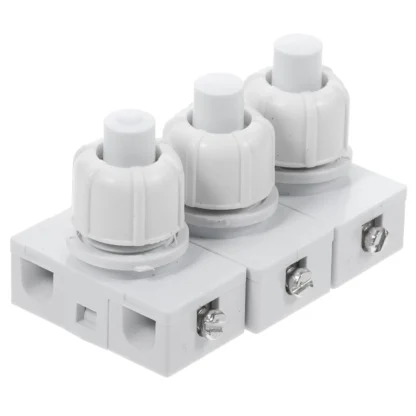 3 uds interruptor de botón para electrodomésticos de luz piezas del hogar interruptor de presión de repuesto fácil instalación ABS cobre LED