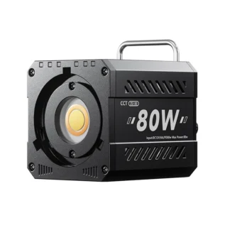 ZU80 Luz de relleno COB de alta potencia, luz de fotografía, lámpara de filmación portátil, lámparas de disparo de transmisión en vivo ajustables de 2500-6500K