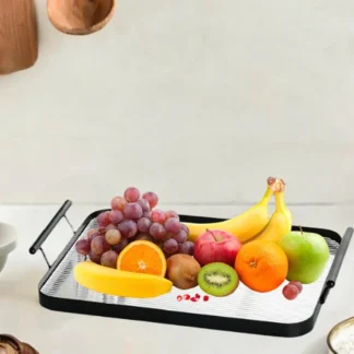 Bandeja para servir, almacenamiento de cocina, organizador de encimera contemporáneo, bandeja portátil para té de frutas para Buffet, banquetes en casa, bares de habitación de invitados