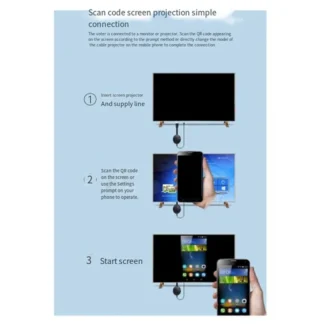 【B89E】2X adaptador de pantalla inalámbrica pantalla Wifi receptor de transmisión de medios de espejo fundido para teléfono/PC para mostrar proyector de TV
