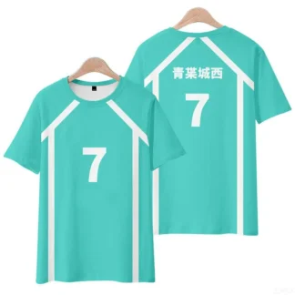 Voleibol juvenil Aoba Castle West University Cosplay y Chuan Che uniforme escolar deportivo Camiseta de manga corta ropa DZ