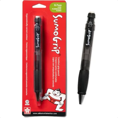 SumoGrip Lápiz con Comfort Grip 0,7 mm Lápiz mecánico ergonómico Gris Claro