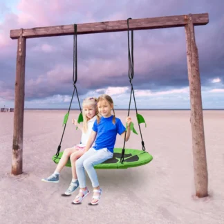 100 cm de longitud ajustable, 661 libras, Oxford impermeable, adecuado para columpio de árbol colgante al aire libre para niños y adultos-verde