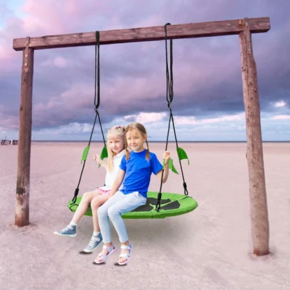 100 cm de longitud ajustable, 661 libras, Oxford impermeable, adecuado para columpio de árbol colgante al aire libre para niños y adultos-verde