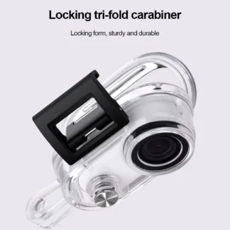 Accesorios para Cámara de Acción, carcasa protectora transparente impermeable de 40m, diseño de hebilla de vidrio templado óptico para Insta 360 Go 3