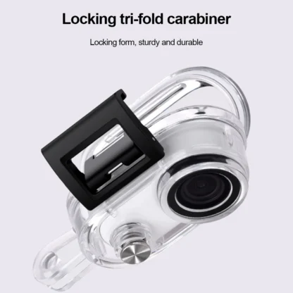 Accesorios para Cámara de Acción, carcasa protectora transparente impermeable de 40m, diseño de hebilla de vidrio templado óptico para Insta 360 Go 3