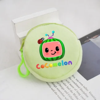 Cocomelons monedero multifuncional redondo Mini bolso lindo niños niñas mochila decoración llavero colgante bolsa de almacenamiento para auriculares
