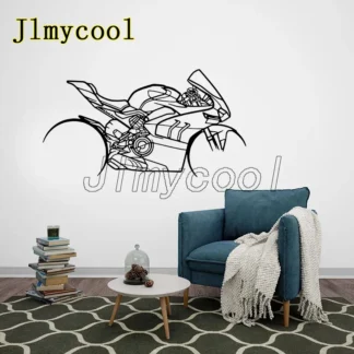 Calcomanías artísticas de pared con silueta de motocicleta, vinilo para decoración del hogar, habitación, garaje, moto, pegatina para moto de cross, regalo para ama la motocicleta