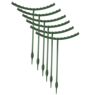 Paquete de RM-10 estacas para plantas de soporte, anillo de soporte para plantas semicircular de plástico, soporte para jaula de plantas, maceta trepadora Durab