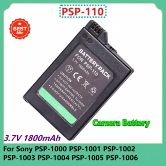 PSP-110 Batería de repuesto para cámara 3,7 V 1800 mAh para Sony PSP-1000 PSP-1001 PSP-1002 PSP-1003 PSP-1004 PSP-1005 PSP-1006