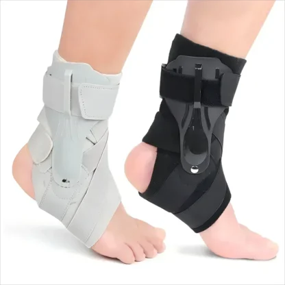 Tobillera para esguince, soporte de tobillo con estabilizadores laterales para hombres y mujeres, estabilizador de férula de tobillo, tendinitis de recuperación, 1/2 Uds.