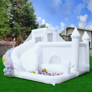 Casa de rebote inflable de PVC comercial, castillo saltador apto para eventos de fiesta, juguetes inflables de boda para patio de juegos para niños
