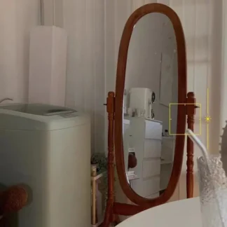 Espejo minimalista europeo, diseño de madera maciza, diseño de cuerpo completo, espejo estético para dormitorio, Espelhos, productos para el hogar