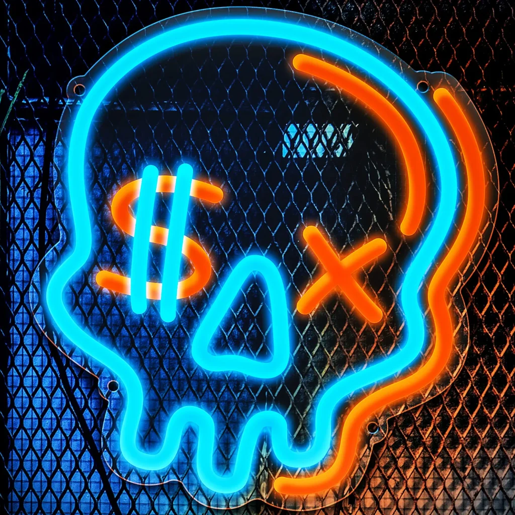 Letrero de neón de Halloween para habitación de niños, letreros LED de calavera fresca, decoración de dormitorio para niños, 6 luces LED regulables alimentadas por USB para jugadores adolescentes