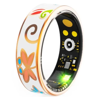 Anillo inteligente esmaltado, frecuencia cardíaca, presión arterial, monitoreo de salud, deporte al aire libre, rastreador de ejercicios, pulsera Bluetooth resistente al agua, anillos