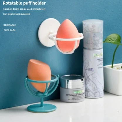 Soporte de esponja de maquillaje, organizador de esponja, estante de secado, soporte de esponja cosmética, soporte de huevo de belleza, herramientas de almacenamiento de maquillaje, 2 piezas, 1PC