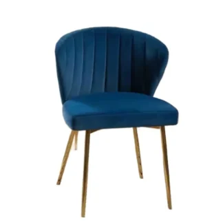 Sillas de comedor, naranja, silla decorativa pequeña y moderna sin brazos con patas de metal dorado, elegante silla de tocador con respaldo capitoné para dormitorio