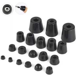 Parachoques de goma negro, almohadillas para muebles, almohadillas para patas, protectores de suelo de azulejos, cubierta para patas de mesa con arandelas