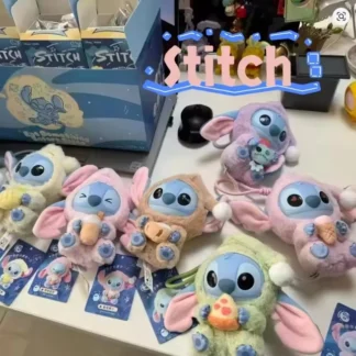 Nuevo Stitch Eat Some Thing Before Sleep Series, caja ciega de vinilo, colgante de bolsa, muñeco de peluche bonito, caja misteriosa, juguete, regalos sorpresa