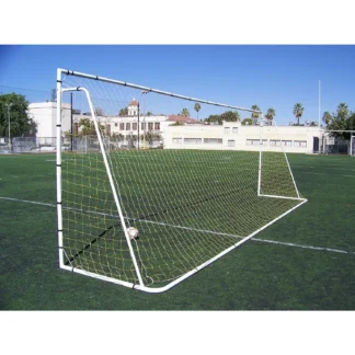 24 x 8 pies. Tamaño oficial. Portería de fútbol de acero resistente con red. Objetivos de tamaño de regulación. Ayuda de entrenamiento de práctica profesional