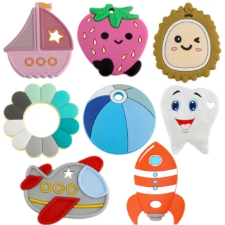 1 Uds. Colgante de silicona de dibujos animados de frutas/flores/bolas/banquetas de velero para joyería DIY, colgante de collar, Etc., accesorios hechos a mano