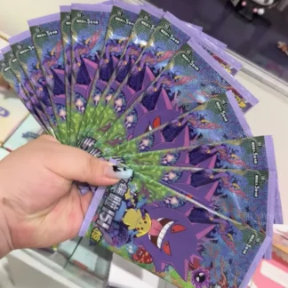 Gran oferta de Pokes originales recogidos, 151 sorpresa Jing Vol.3, bolsa para tarjetas comerciales Ptcg de violeta escarlata fina, colección de tarjetas en Stock