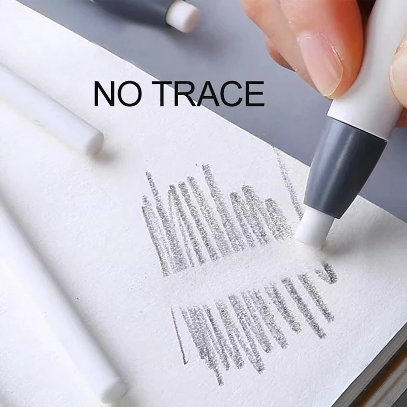 Prensa - Borrador de lápiz retráctil tipo: bolígrafo - Suministros de corrección de estilo, ideal para escribir, papelería escolar