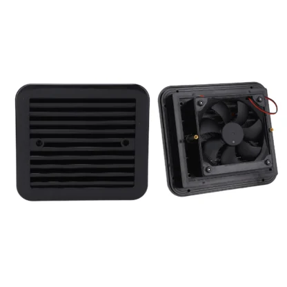 Ventilador de ventilación lateral de 12 V para autocaravana, escape unidireccional de 8,1 x 7,3 pulgadas con malla de cubierta de rejilla para remolque RV