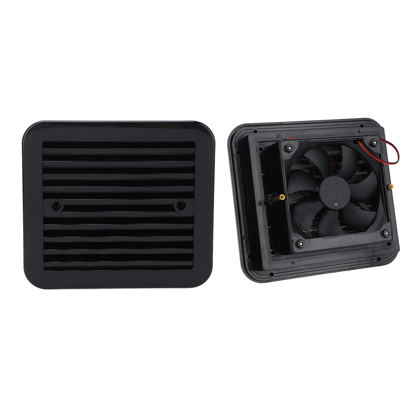 Ventilador de ventilación lateral de 12 V para autocaravana, escape unidireccional de 8,1 x 7,3 pulgadas con malla de cubierta de rejilla para remolque RV