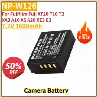 Nueva batería de repuesto para cámara NP-W126 7,2 V 1600mAh para Fujifilm Fuji XT20 T10 T2 XA3 A10 A5 A20 XE3 E2