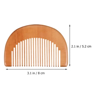 Peines de madera para el cabello para hombre y mujer, masajeador antiestático de media luna pequeña, Mini estilismo para el cuero cabelludo, 8 Uds.