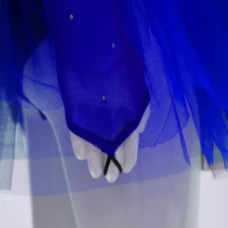 Vestido de baile de patinaje artístico para niñas, vestido de leotardo gimnástico de Ballet, mangas largas, diamantes de imitación, vestido de tul de malla con bloques de Color, Ropa de baile