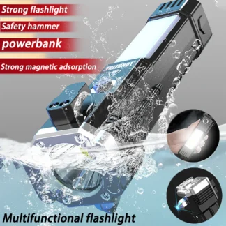 Linterna multifunción de 5W, luces Led ABS, martillo de seguridad para coche, cargador USB, reflector para acampar familiar al aire libre, novedad de 2024